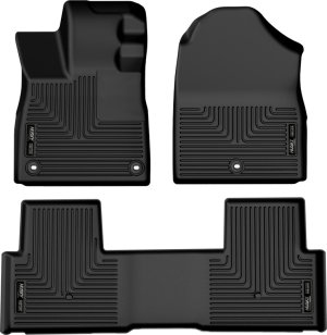 Honda Pilot Floor Liners - Front + Rear - Husky Liners - WeatherBeater - Black - 2023+